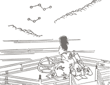 暦を奏上する陰陽師の挿絵